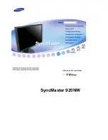 Preview for 1 page of Samsung 920NW - SyncMaster - 19" LCD Monitor (Spanish) Manual Del Usuario