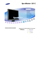 Samsung 931C - SyncMaster - 19" LCD Monitor (Spanish) Manual Del Usuario preview