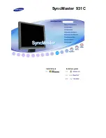 Samsung 931C - SyncMaster - 19" LCD Monitor User Manual preview