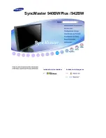 Preview for 1 page of Samsung 942BW - SyncMaster - 19" LCD Monitor Manual Del Usuario