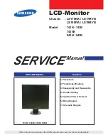 Preview for 1 page of Samsung 943N - SyncMaster - 19" LCD Monitor Service Manual