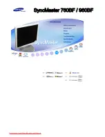 Samsung 960BF - SyncMaster - 19" LCD Monitor User Manual preview