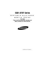 Preview for 1 page of Samsung a707 - SGH Sync Cell Phone User Manual