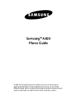 Samsung A820 Manual preview