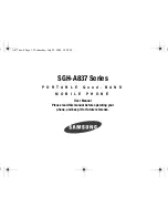 Samsung A837 User Manual preview