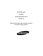 Preview for 1 page of Samsung A886 User Manual