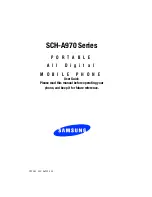 Preview for 1 page of Samsung A970 - SCH Cell Phone User Manual