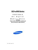 Предварительный просмотр 1 страницы Samsung A990 - SCH Cell Phone User Manual