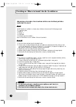 Preview for 36 page of Samsung ACC2400C Owner'S Instructions & Installation Manual