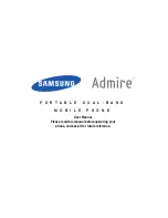 Samsung Admire User Manual preview