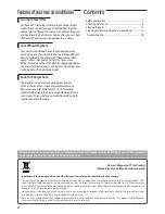 Preview for 2 page of Samsung Air Conditioner User Manual