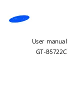 Preview for 1 page of Samsung Anycall GT-B5722C User Manual