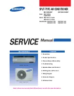 Предварительный просмотр 1 страницы Samsung AQV18VBA Series Service Manual