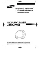 Samsung aspirateur Operating Instructions Manual preview