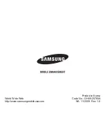 Preview for 1 page of Samsung AWEP490PBE User Manual