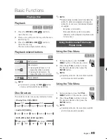 Preview for 49 page of Samsung BD-C8500 User Manual