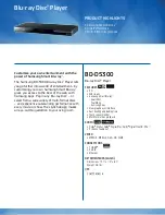 Preview for 1 page of Samsung BD-D5300 Specifications