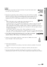 Предварительный просмотр 69 страницы Samsung BD-D6100C User Manual