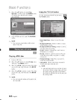 Preview for 62 page of Samsung BD-D8500 User Manual