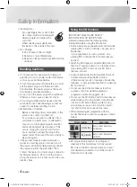 Предварительный просмотр 4 страницы Samsung BD-E8300M User Manual