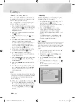 Предварительный просмотр 34 страницы Samsung BD-E8300M User Manual