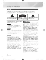 Предварительный просмотр 2 страницы Samsung BD-E8500A User Manual