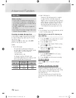 Предварительный просмотр 54 страницы Samsung BD-E8500A User Manual