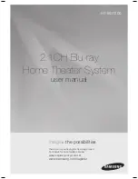 Samsung BD7200 - HT Home Theater System User Manual preview