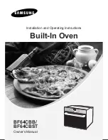 Предварительный просмотр 1 страницы Samsung BF64CBST Owner'S Manual