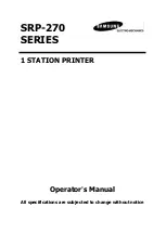 Preview for 1 page of Samsung Bixolon SRP-270 Operator'S Manual