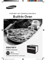 Samsung BQ2Q7G078 Prezio Dual Cook Electric Oven Installation And Operating Instructions Manual preview