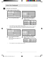 Предварительный просмотр 18 страницы Samsung BQ2Q7G078 Prezio Dual Cook Electric Oven Installation And Operating Instructions Manual