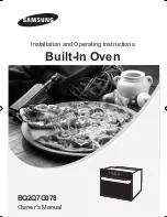 Samsung BQ2Q7G078 Prezio Dual Cook Electric Oven Owner'S Manual preview