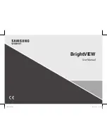 Preview for 1 page of Samsung BrightVIEW User Manual
