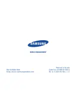 Samsung BSP1000 User Manual preview