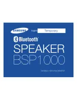 Предварительный просмотр 2 страницы Samsung BSP1000 User Manual