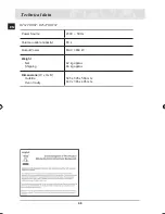 Preview for 50 page of Samsung BT62TDBST Installation And Operating Instructions Manual