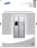 Предварительный просмотр 1 страницы Samsung Built-in Depth Side by Side Refrigerator Owners And Installation Manual