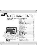 Предварительный просмотр 1 страницы Samsung C103 Owner'S Instructions And Cooking Manual