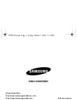 Предварительный просмотр 1 страницы Samsung CBAAG-00036 User Manual