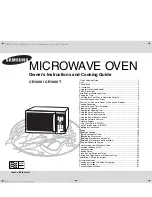 Samsung CE1000 Owner'S Instructions And Cooking Manual preview