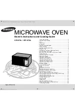 Samsung CE1070L Owner'S Instructions And Cooking Manual preview