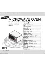 Samsung CE117A Owner'S Instructions And Cooking Manual preview