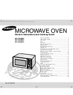 Samsung CE1185GWC/XSA Owner'S Instructions Manual preview