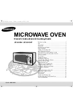 Предварительный просмотр 1 страницы Samsung CE291DN Owner'S Instructions Manual