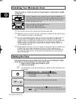 Preview for 10 page of Samsung CE2D33/CE2D33T Owner'S Instructions And Cooking Manual