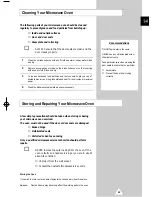 Preview for 29 page of Samsung CE305CF Owner'S Instructions Manual