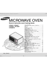 Предварительный просмотр 1 страницы Samsung CE3280 Owner'S Instructions And Cooking Manual