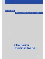 Preview for 1 page of Samsung CFTD2083 Owner'S Instructions Manual