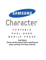 Preview for 1 page of Samsung Character User Manual